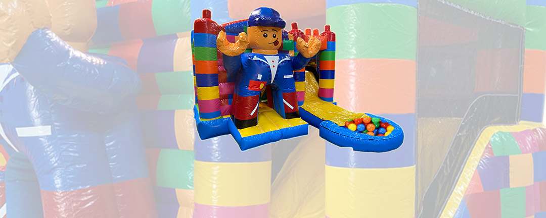 Legoman met ballenbad